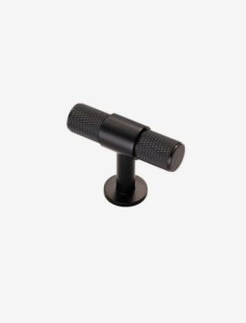 Knurled T-Bar Knob - Matt Black