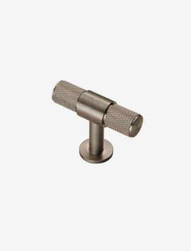 Knurled T-Bar Knob - Satin Nickel