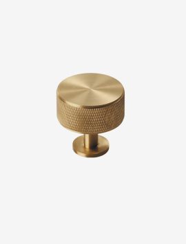 Knurled Radio Knob - Satin Brass