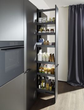 Liro standard pull-out larder in anthracite without design element